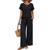 image:imageXIEERDUO Summer Sets For Women 2 Piece Sets Matching Set Women Clothing Lounge Set Beach Vacation Outfits 2026Black