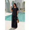 image:imageXIEERDUO Summer Sets For Women 2 Piece Sets Matching Set Women Clothing Lounge Set Beach Vacation Outfits 2026Black