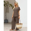 image:imageXIEERDUO Summer Sets For Women 2 Piece Sets Matching Set Women Clothing Lounge Set Beach Vacation Outfits 2026Brownkhaki