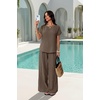 image:imageXIEERDUO Summer Sets For Women 2 Piece Sets Matching Set Women Clothing Lounge Set Beach Vacation Outfits 2026Brownkhaki