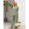 image:imageXIEERDUO Summer Sets For Women 2 Piece Sets Matching Set Women Clothing Lounge Set Beach Vacation Outfits 2026Green