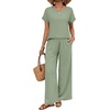 image:imageXIEERDUO Summer Sets For Women 2 Piece Sets Matching Set Women Clothing Lounge Set Beach Vacation Outfits 2026Green