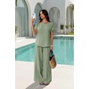 image:imageXIEERDUO Summer Sets For Women 2 Piece Sets Matching Set Women Clothing Lounge Set Beach Vacation Outfits 2026Green
