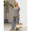image:imageXIEERDUO Summer Sets For Women 2 Piece Sets Matching Set Women Clothing Lounge Set Beach Vacation Outfits 2026Grey