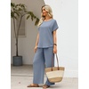image:imageXIEERDUO Summer Sets For Women 2 Piece Sets Matching Set Women Clothing Lounge Set Beach Vacation Outfits 2026Light Blue