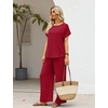 image:imageXIEERDUO Summer Sets For Women 2 Piece Sets Matching Set Women Clothing Lounge Set Beach Vacation Outfits 2026Red