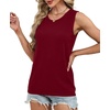 image:imageXIEERDUO Sweater Vest Women Crewneck Ribbed Knit Tank Tops Sleeveless Summer Tops Business Casual Outfits Work BlousesBurgundy