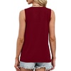 image:imageXIEERDUO Sweater Vest Women Crewneck Ribbed Knit Tank Tops Sleeveless Summer Tops Business Casual Outfits Work BlousesBurgundy
