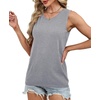 image:imageXIEERDUO Sweater Vest Women Crewneck Ribbed Knit Tank Tops Sleeveless Summer Tops Business Casual Outfits Work BlousesGray