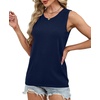 image:imageXIEERDUO Sweater Vest Women Crewneck Ribbed Knit Tank Tops Sleeveless Summer Tops Business Casual Outfits Work BlousesNavy Blue