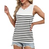 image:imageXIEERDUO Sweater Vest Women Crewneck Ribbed Knit Tank Tops Sleeveless Summer Tops Business Casual Outfits Work BlousesStriped Whiteblack