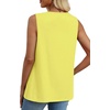 image:imageXIEERDUO Womens Tank Tops Sleeveless Lace Crochet Boho Tops Loose Fit Pleated Tunics Crewneck Summer Vacation Outfits FlowyButter Yellow