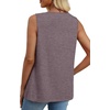 image:imageXIEERDUO Womens Tank Tops Sleeveless Lace Crochet Boho Tops Loose Fit Pleated Tunics Crewneck Summer Vacation Outfits FlowyCoffee Grey