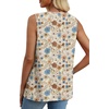 image:imageXIEERDUO Womens Tank Tops Sleeveless Lace Crochet Boho Tops Loose Fit Pleated Tunics Crewneck Summer Vacation Outfits FlowyPatternedflower