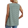 image:imageXIEERDUO Womens Tank Tops Sleeveless Lace Crochet Boho Tops Loose Fit Pleated Tunics Crewneck Summer Vacation Outfits FlowyPatternedgreen Floral