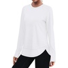 image:imageXIEERDUO Womens Workout Tops Long Sleeve Shirts Sun Protection UPF 50 Quick Dry Shirts for Hiking Running S3XL03 White