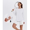 image:imageXIEERDUO Womens Workout Tops Long Sleeve Shirts Sun Protection UPF 50 Quick Dry Shirts for Hiking Running S3XL03 White