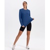 image:imageXIEERDUO Womens Workout Tops Long Sleeve Shirts Sun Protection UPF 50 Quick Dry Shirts for Hiking Running S3XL06 Dark Blue