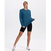 image:imageXIEERDUO Womens Workout Tops Long Sleeve Shirts Sun Protection UPF 50 Quick Dry Shirts for Hiking Running S3XL08 Green Blue