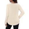 image:imageXIEERDUO Womens Workout Tops Long Sleeve Shirts Sun Protection UPF 50 Quick Dry Shirts for Hiking Running S3XL10 Apricot Cream White