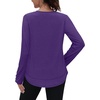 image:imageXIEERDUO Womens Workout Tops Long Sleeve Shirts Sun Protection UPF 50 Quick Dry Shirts for Hiking Running S3XL11 Purple