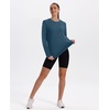 image:imageXIEERDUO Womens Workout Tops Long Sleeve Shirts Sun Protection UPF 50 Quick Dry Shirts for Hiking Running S3XL12 Dark Green Blue