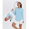 image:imageXIEERDUO Womens Workout Tops Long Sleeve Shirts Sun Protection UPF 50 Quick Dry Shirts for Hiking Running S3XL13 Baby Blue