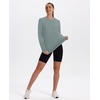 image:imageXIEERDUO Womens Workout Tops Long Sleeve Shirts Sun Protection UPF 50 Quick Dry Shirts for Hiking Running S3XL14 Grey Green