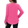image:imageXIEERDUO Womens Workout Tops Long Sleeve Shirts Sun Protection UPF 50 Quick Dry Shirts for Hiking Running S3XL15 Hot Pink
