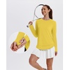 image:imageXIEERDUO Womens Workout Tops Long Sleeve Shirts Sun Protection UPF 50 Quick Dry Shirts for Hiking Running S3XL19 Yellow