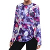 image:imageXIEERDUO Womens Workout Tops Long Sleeve Shirts Sun Protection UPF 50 Quick Dry Shirts for Hiking Running S3XL21 Tie Dye Purple Floral