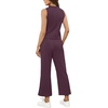 image:imageXIEERDUO Two Piece Lounge Sets for Women Summer Vacation Beach Travel Airport Outfits Casual Cruise Fashion 2026Deep Purple