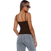 image:imageXIEERDUO Womens Square Neck Fitted Tank Tops Slim Fit Shirts 2026 Basic Spring Summer Coffee 2XL