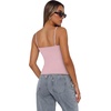 image:imageXIEERDUO Womens Square Neck Fitted Tank Tops Slim Fit Shirts 2026 Basic Spring Summer Pink 2XL