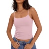 image:imageXIEERDUO Womens Square Neck Fitted Tank Tops Slim Fit Shirts 2026 Basic Spring Summer Pink 2XL
