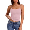 image:imageXIEERDUO Womens Square Neck Fitted Tank Tops Slim Fit Shirts 2026 Basic Spring Summer Pink 2XL