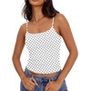 image:imageXIEERDUO Womens Square Neck Fitted Tank Tops Slim Fit Shirts 2026 Basic Spring Summer Polka Dot XL