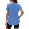 image:imageXIEERDUO Womens Workout Tops Short Sleeve Shirts Sun Protection UPF 50 Quick Dry Outfits for Hiking Running S3XL04 Blue
