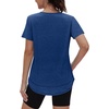 image:imageXIEERDUO Womens Workout Tops Short Sleeve Shirts Sun Protection UPF 50 Quick Dry Outfits for Hiking Running S3XL05 Navy Blue