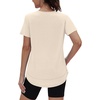 image:imageXIEERDUO Womens Workout Tops Short Sleeve Shirts Sun Protection UPF 50 Quick Dry Outfits for Hiking Running S3XL07 Apricot Cream White