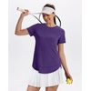 image:imageXIEERDUO Womens Workout Tops Short Sleeve Shirts Sun Protection UPF 50 Quick Dry Outfits for Hiking Running S3XL10 Purple