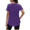 image:imageXIEERDUO Womens Workout Tops Short Sleeve Shirts Sun Protection UPF 50 Quick Dry Outfits for Hiking Running S3XL10 Purple