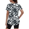 image:imageXIEERDUO Womens Workout Tops Short Sleeve Shirts Sun Protection UPF 50 Quick Dry Outfits for Hiking Running S3XL14 Black White Floral