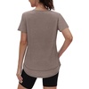 image:imageXIEERDUO Womens Workout Tops Short Sleeve Shirts Sun Protection UPF 50 Quick Dry Outfits for Hiking Running S3XL16 Brown