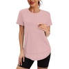 image:imageXIEERDUO Womens Workout Tops Short Sleeve Shirts Sun Protection UPF 50 Quick Dry Outfits for Hiking Running S3XL17 Peach Pink