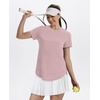 image:imageXIEERDUO Womens Workout Tops Short Sleeve Shirts Sun Protection UPF 50 Quick Dry Outfits for Hiking Running S3XL17 Peach Pink