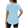 image:imageXIEERDUO Womens Workout Tops Short Sleeve Shirts Sun Protection UPF 50 Quick Dry Outfits for Hiking Running S3XL19 Baby Blue