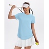 image:imageXIEERDUO Womens Workout Tops Short Sleeve Shirts Sun Protection UPF 50 Quick Dry Outfits for Hiking Running S3XL19 Baby Blue