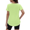 image:imageXIEERDUO Womens Workout Tops Short Sleeve Shirts Sun Protection UPF 50 Quick Dry Outfits for Hiking Running S3XL20 Yellow Green
