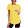 image:imageXIEERDUO Womens Workout Tops Short Sleeve Shirts Sun Protection UPF 50 Quick Dry Outfits for Hiking Running S3XL21 Yellow